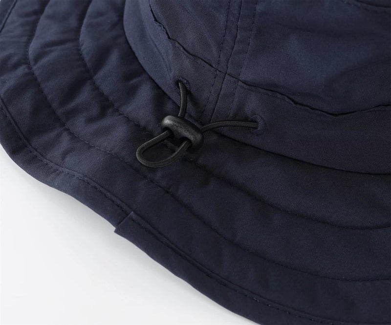 Connectyle Kids UPF 50+ Bucket Sun Hat UV Sun Protection Hats Wide Brim Summer Beach Hat Deep Blue - Image 5